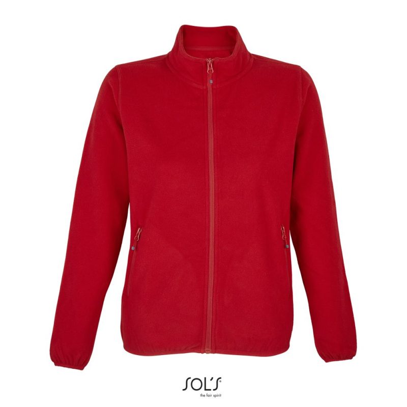 Chaqueta Con Cremallera De Microfibra Para Mujer Factor Women Sols - Rojo - Sols