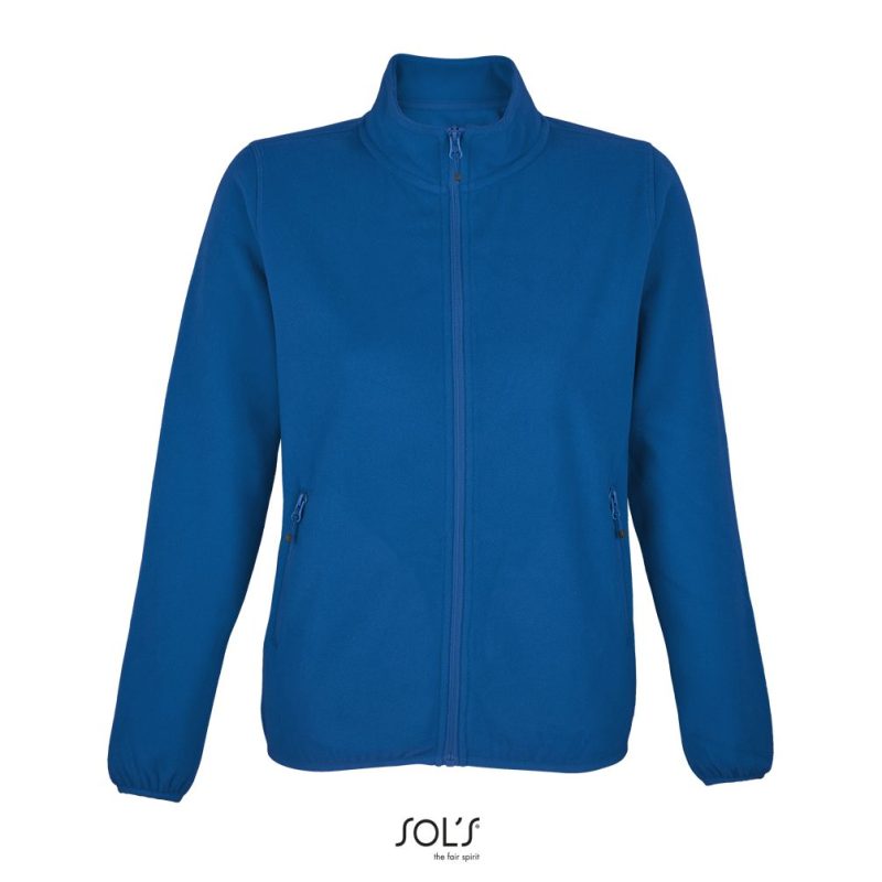 Chaqueta Con Cremallera De Microfibra Para Mujer Factor Women Sols - Azul Royal - Sols