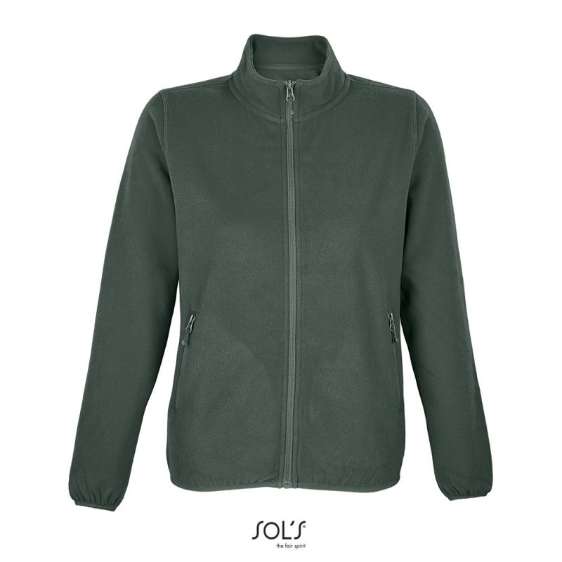 Chaqueta Con Cremallera De Microfibra Para Mujer Factor Women Sols - Verde Bosque - Sols