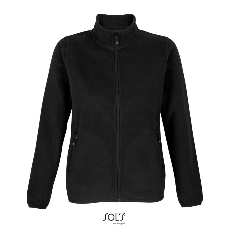 Chaqueta Con Cremallera De Microfibra Para Mujer Factor Women Sols - Negro - Sols
