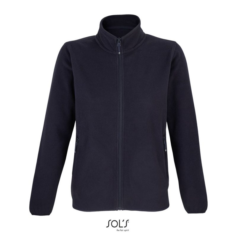 Chaqueta Con Cremallera De Microfibra Para Mujer Factor Women Sols - Azul Marino - Sols