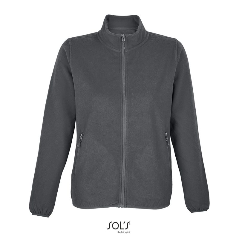 Chaqueta Con Cremallera De Microfibra Para Mujer Factor Women Sols - Antracita - Sols