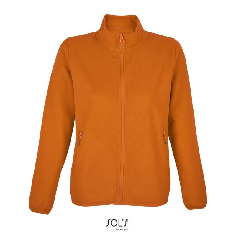 Chaqueta Con Cremallera De Microfibra Para Mujer Factor Women Sols - Naranja - Sols