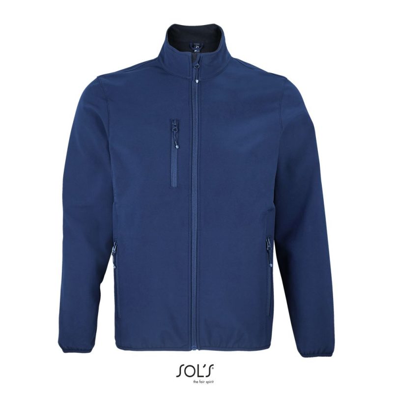 Chaqueta Softshell Con Cremallera Para Hombre Falcon Men Sols - Azul Profundo - Sols