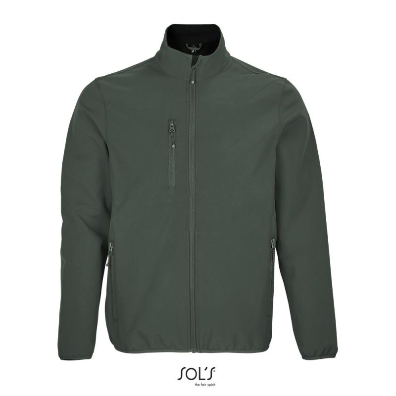 Chaqueta Softshell Con Cremallera Para Hombre Falcon Men Sols - Verde Bosque - Sols