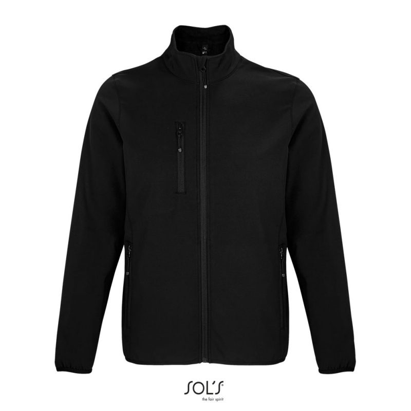 Chaqueta Softshell Con Cremallera Para Hombre Falcon Men Sols - Negro - Sols