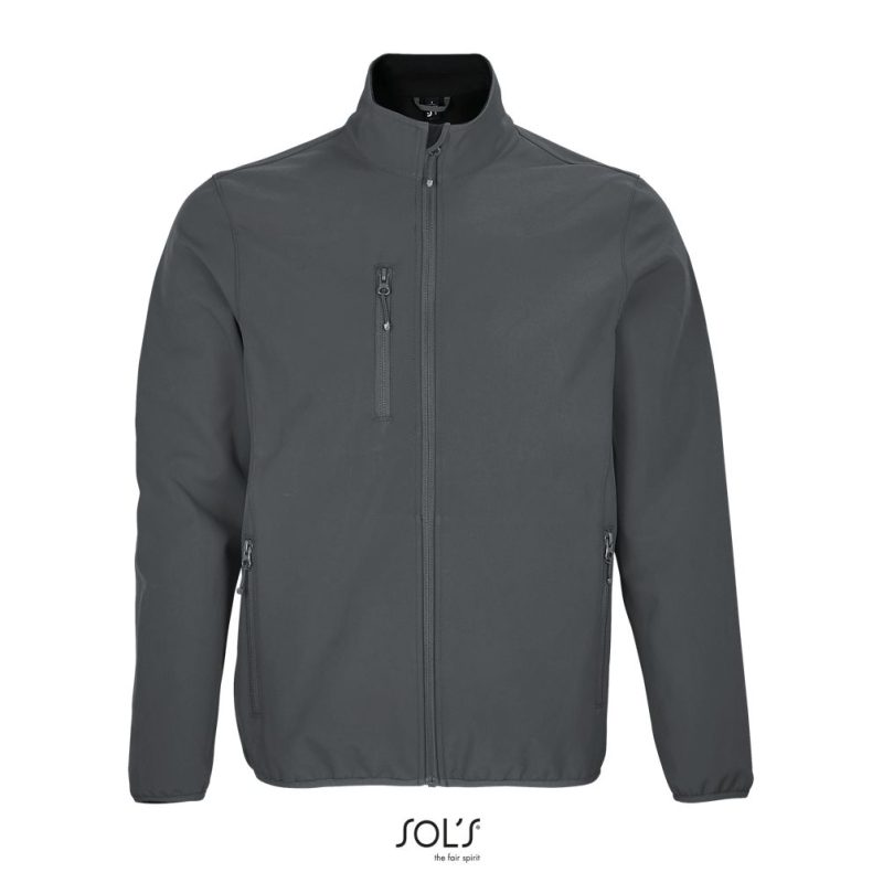 Chaqueta Softshell Con Cremallera Para Hombre Falcon Men Sols - Antracita - Sols