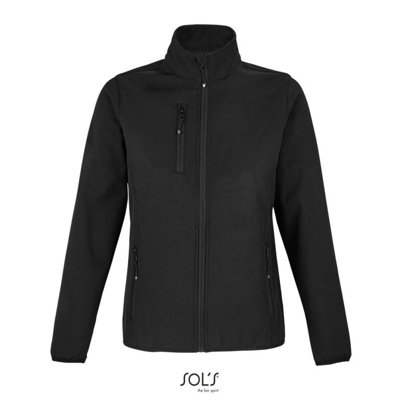 Chaqueta Softshell Con Cremallera Para Mujer Falcon Women Sols - Negro - Sols