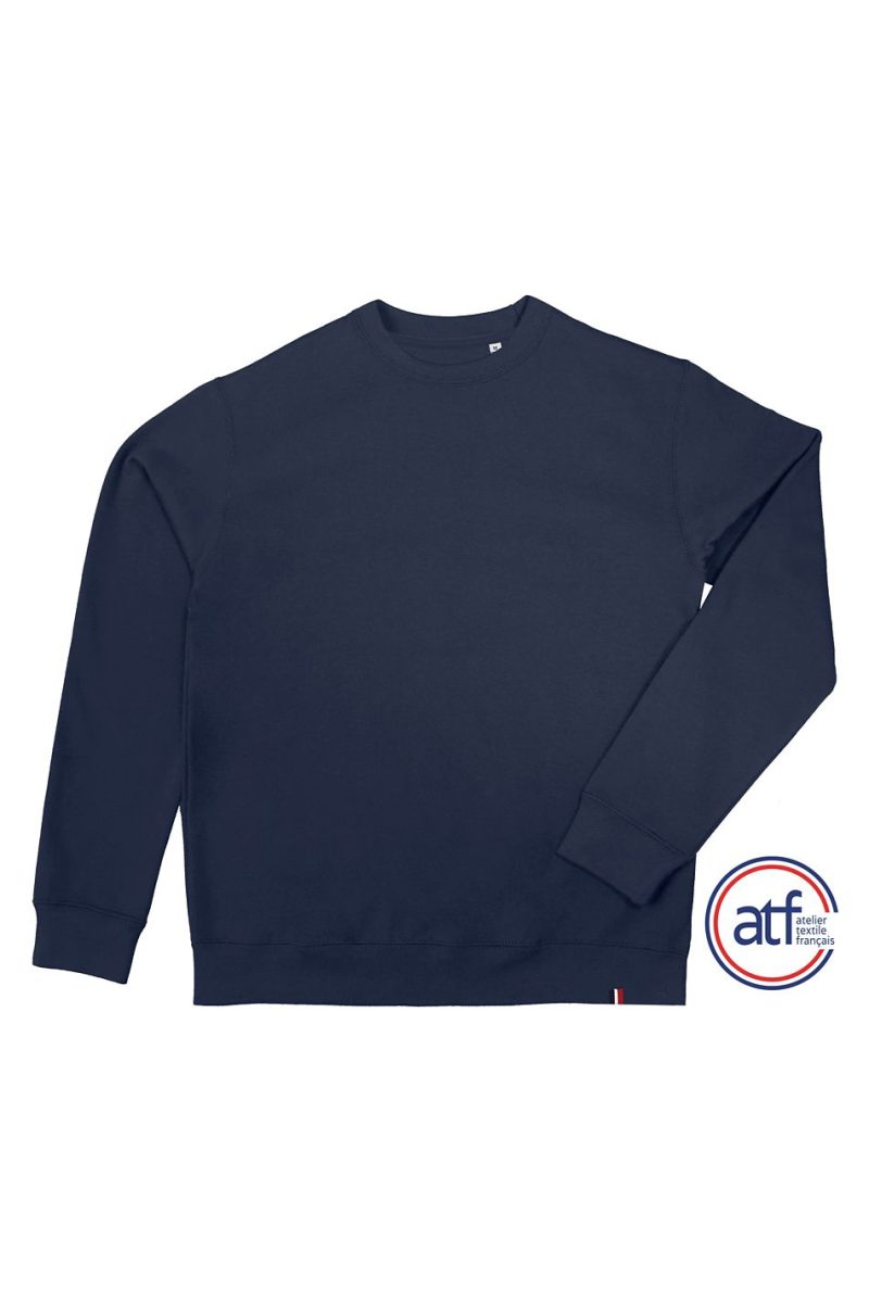 Sudadera Unisex De Cuello Redondo - Made In France Atf Alix Sols - Azul Marino - Sols