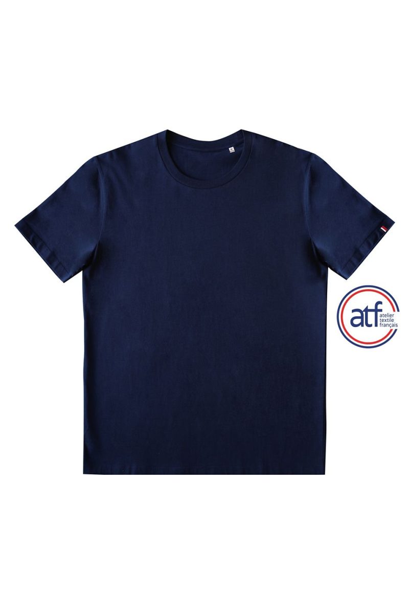 Camiseta Unisex Cuello Redondo Made In France Atf Sacha Sols - Azul Marino - Sols