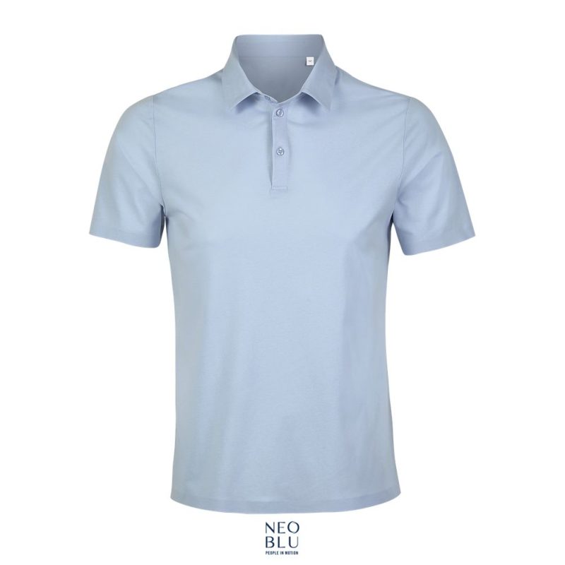 Polo Hombre De Punto Liso Mercerizado Neoblu Relax Oscar Men Sols - Azul Claro - Sols