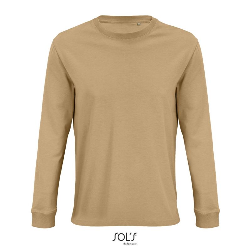 Camiseta Unisex Manga Larga Pioneer Lsl Sols - Beige Oscuro - Sols