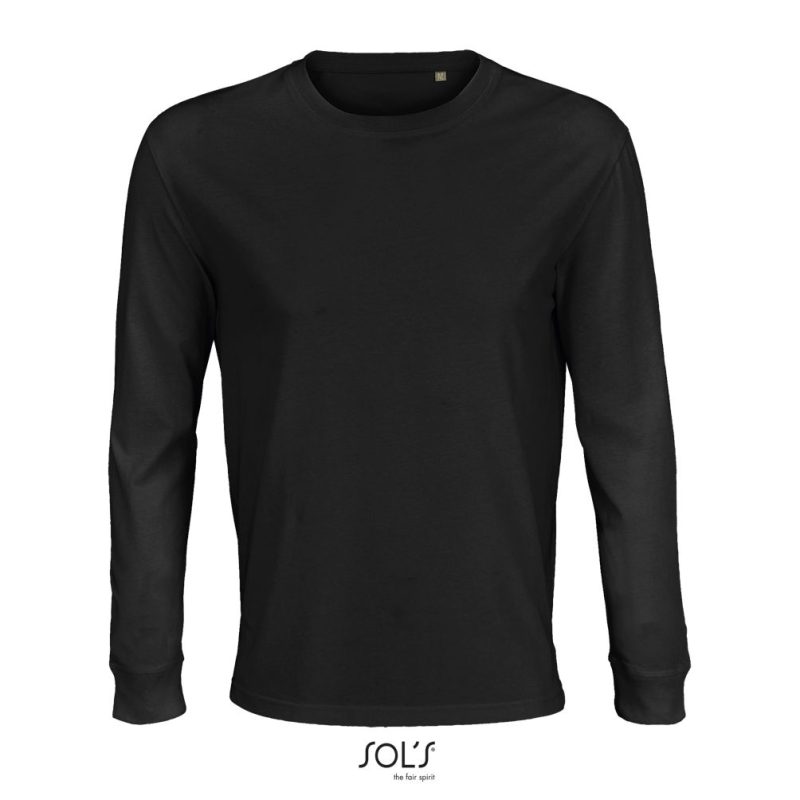 Camiseta Unisex Manga Larga Pioneer Lsl Sols - Negro Profundo - Sols