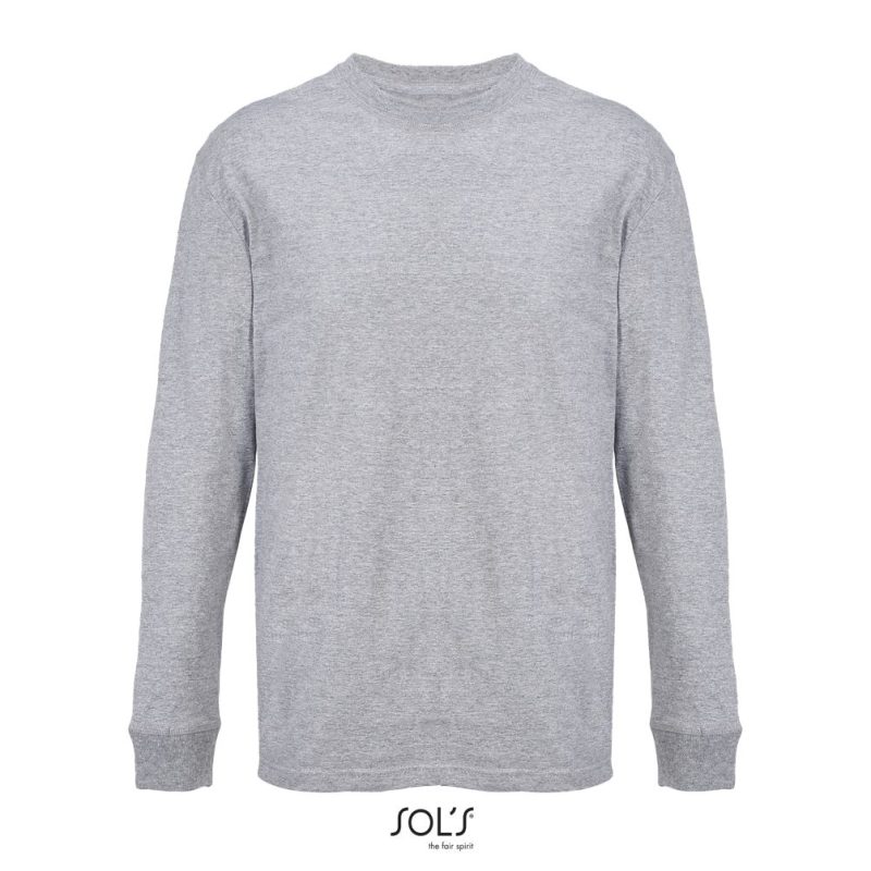 Camiseta Unisex Manga Larga Pioneer Lsl Sols - Gris Mezcla - Sols