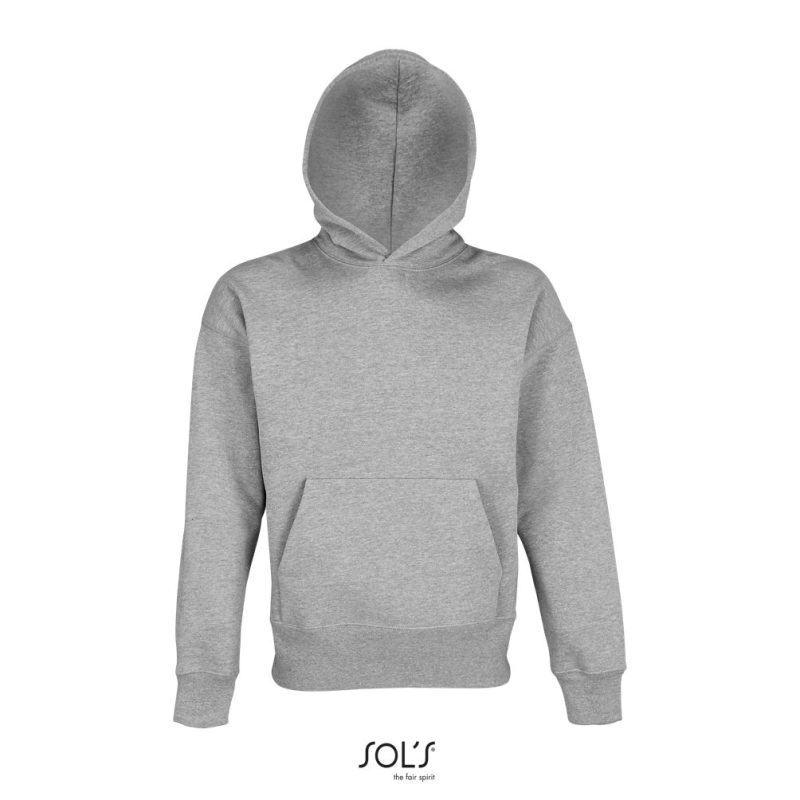 Sudadera Unisex Con Capucha Origin Sols - Gris Mezcla - Sols
