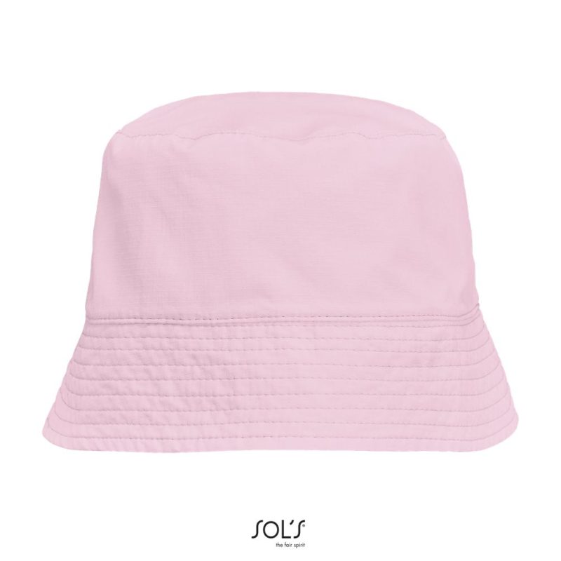Sombrero De Pescador Unisex De Nylon Bucket Nylon Sols - Blanco Roto / Caramelo Rosa - Sols