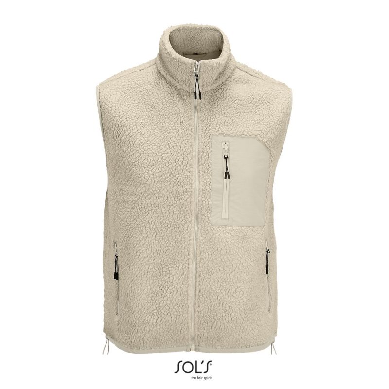 Chaleco Unisex Sherpa Fury Bw Sols - Beige Natural / Beige - Sols