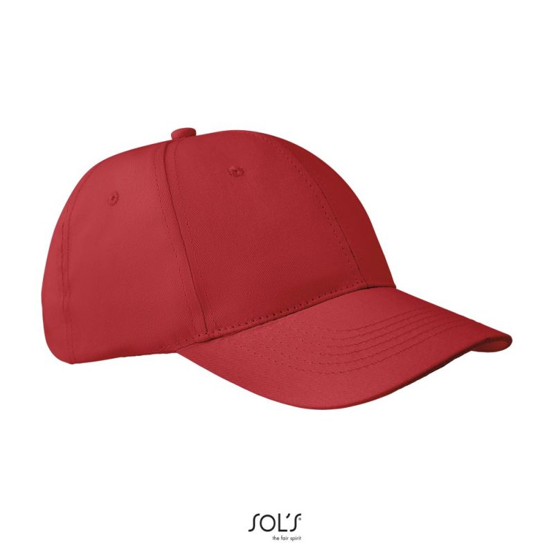 Gorra De 6 Paneles Apollo Sols - Rojo Vivo - Sols