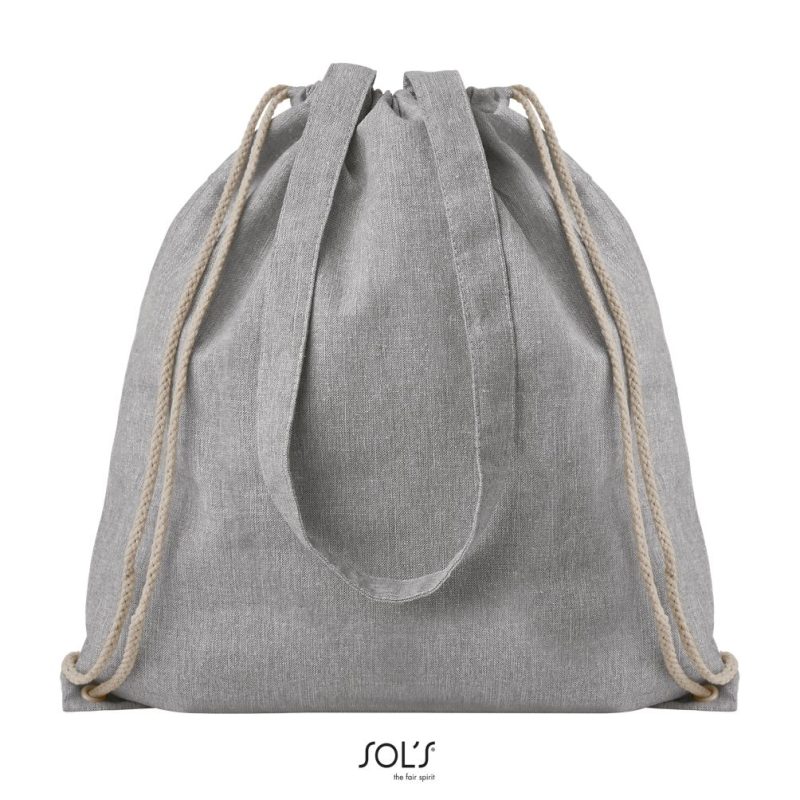Mochila Con Cordones Y Asas Atlanta Sols - Gris Mezcla - Sols
