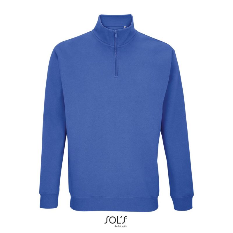 Sudadera Unisex Cuello Alto Con Cremallera 1/4 Conrad Sols - Azul Royal - Sols