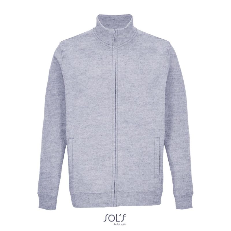 Sudadera Unisex Con Cremallera Cooper Sols - Gris Mezcla - Sols