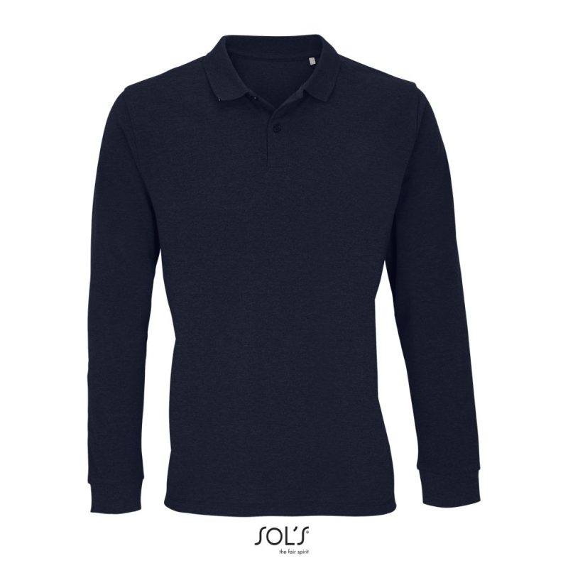 Polo Unisex De Manga Larga Planet Lsl Sols - French Marino - Sols