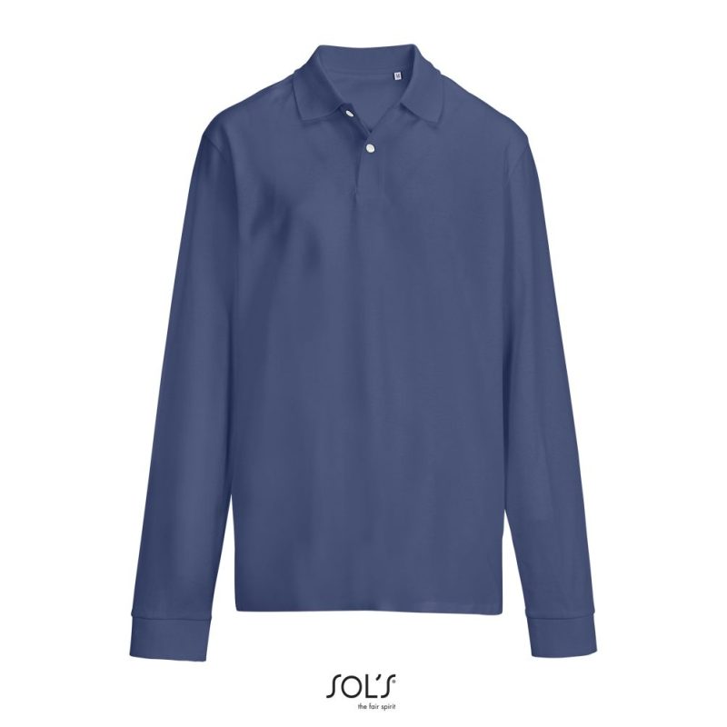 Polo Unisex Pacific Lsl Sols - Denim - Sols