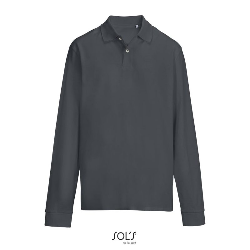 Polo Unisex Pacific Lsl Sols - Gris Ratón - Sols