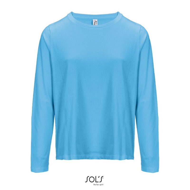 Camiseta Mujer Cuello Redondo Manga Larga Monarch Women Sols - Aqua - Sols