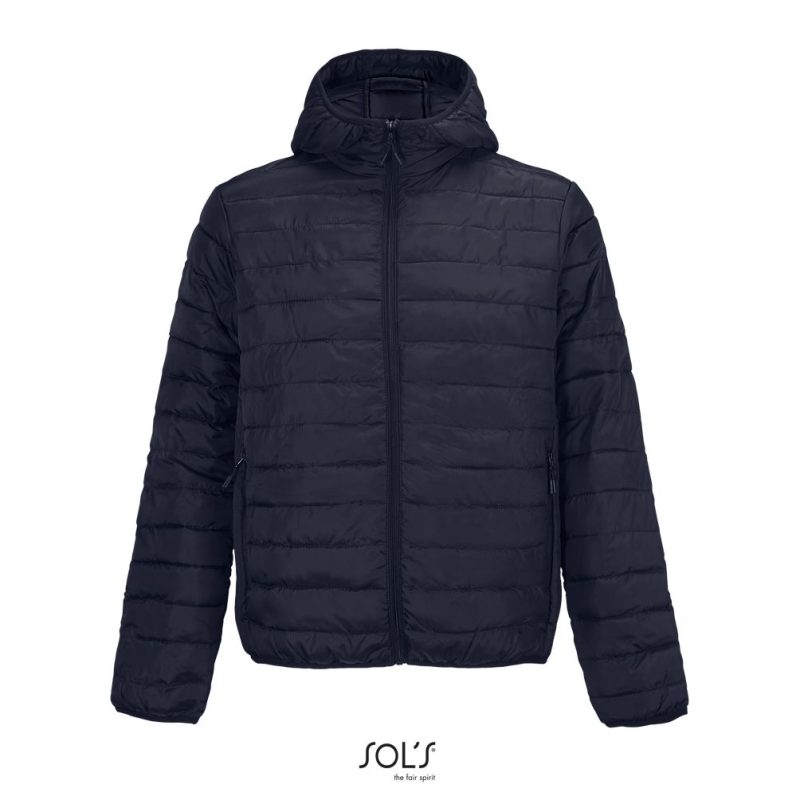 Chaqueta Acolchada Ligera Hombre Con Capucha Stream Hooded Men Sols - French Marino - Sols