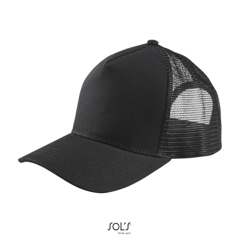 Gorra De Malla De 5 Paneles Blink Sols - Negro - Sols