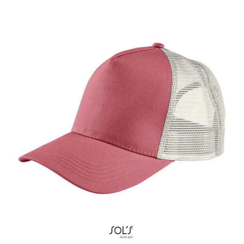 Gorra De Malla De 5 Paneles Blink Sols - Rosa Folk/Off-White - Sols