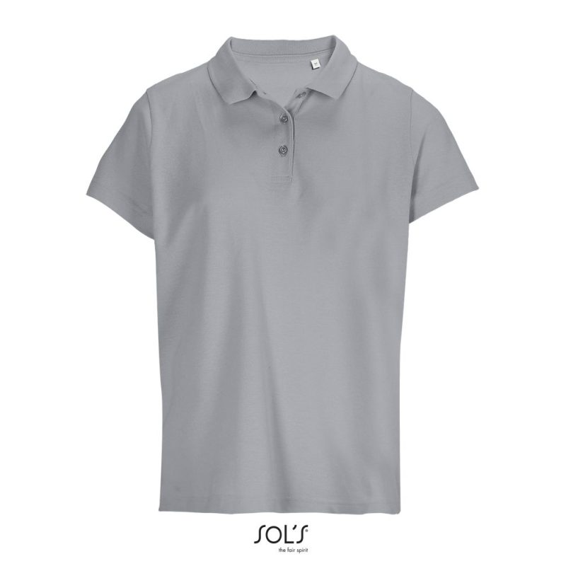 Polo Mujer Pulse Women Sols - Gris Puro - Sols