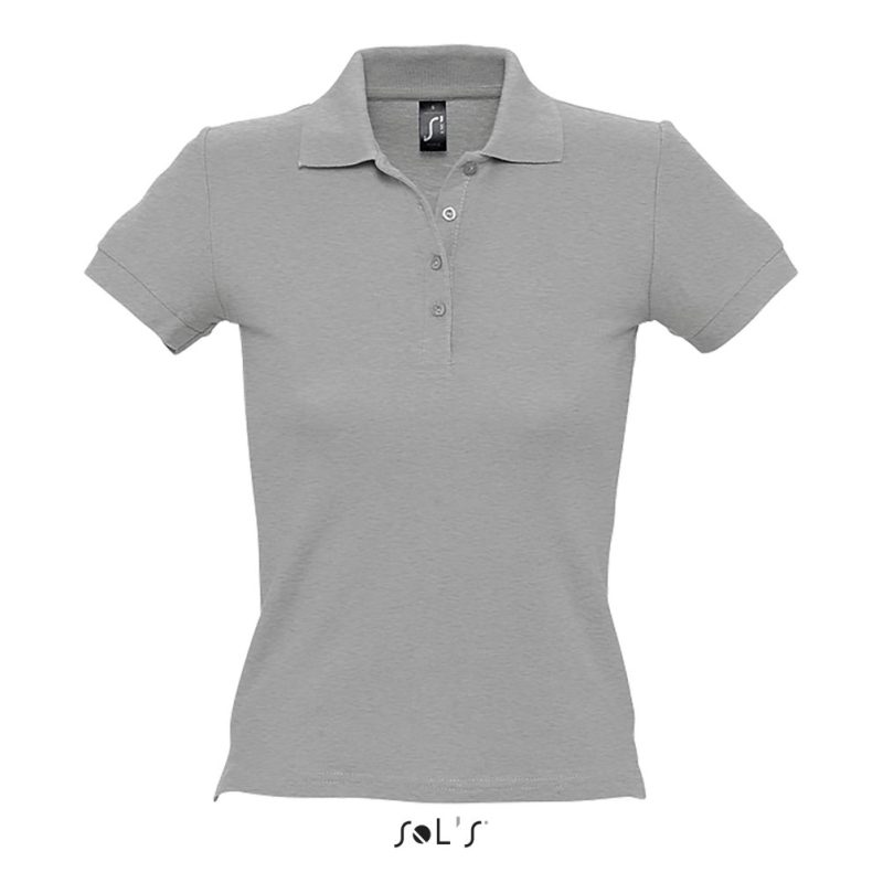 Polo Piqué Mujer People Sols - Gris Mezcla - Sols