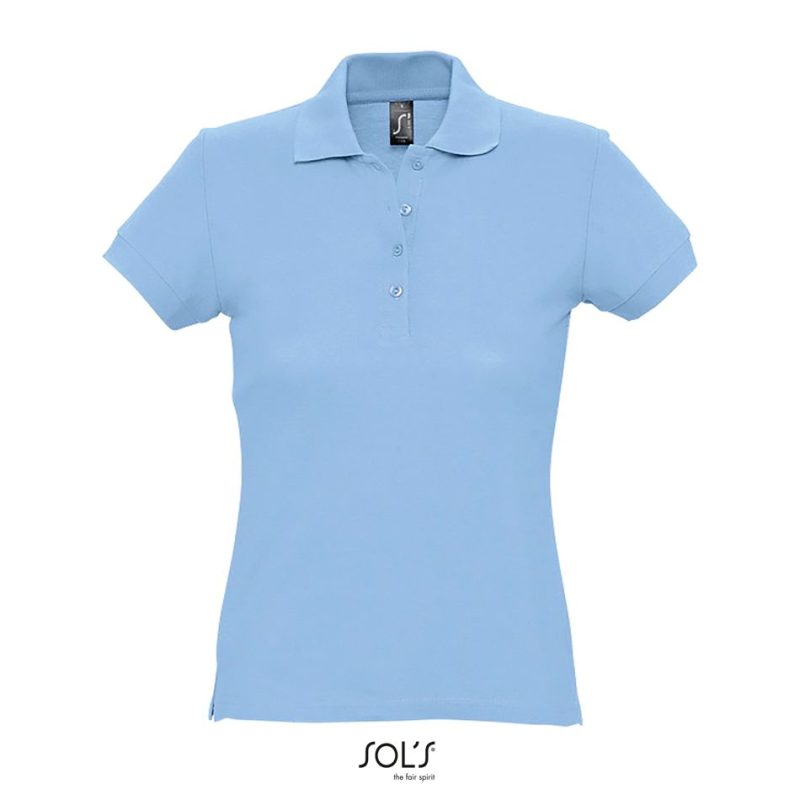 Polo De Manga Corta Para Mujer Passion Sols - Azul Cielo - Sols
