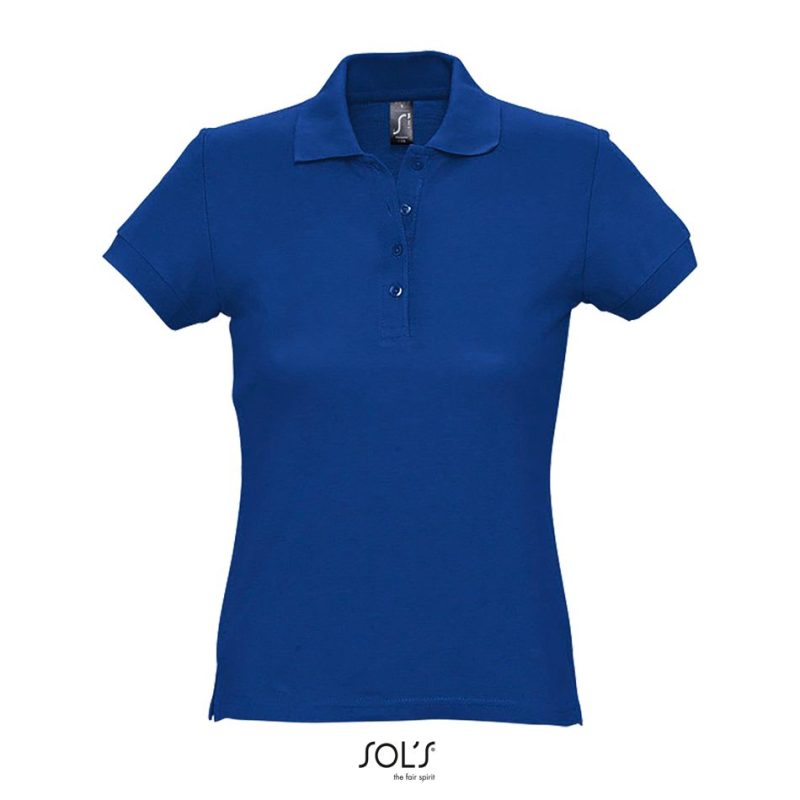 Polo De Manga Corta Para Mujer Passion Sols - Azul Royal - Sols