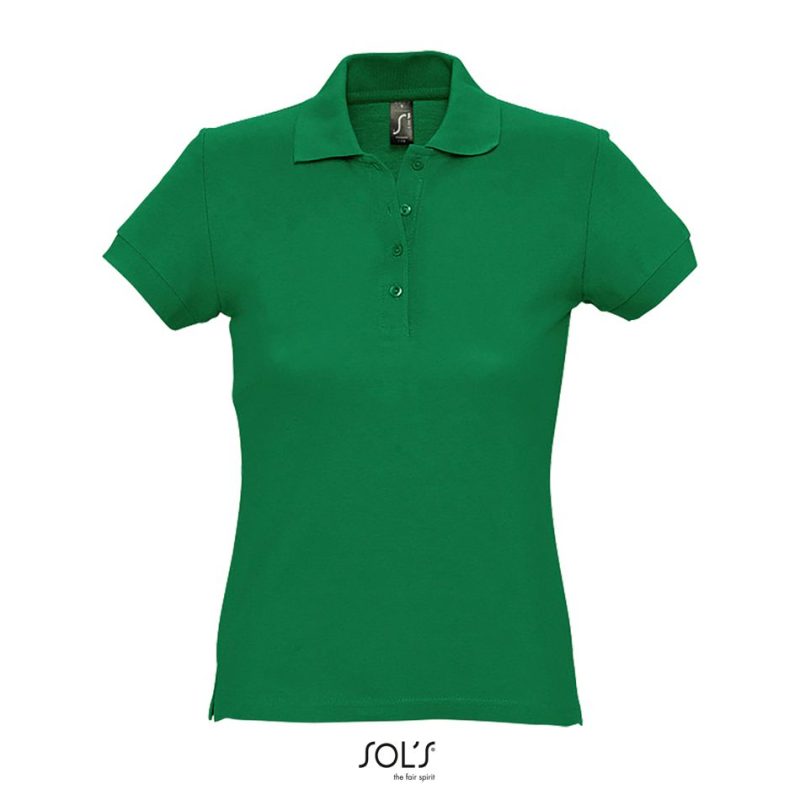 Polo De Manga Corta Para Mujer Passion Sols - Verde Pradera - Sols