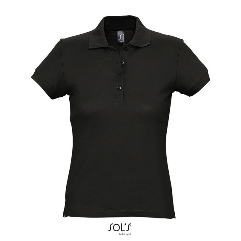Polo De Manga Corta Para Mujer Passion Sols - Negro - Sols