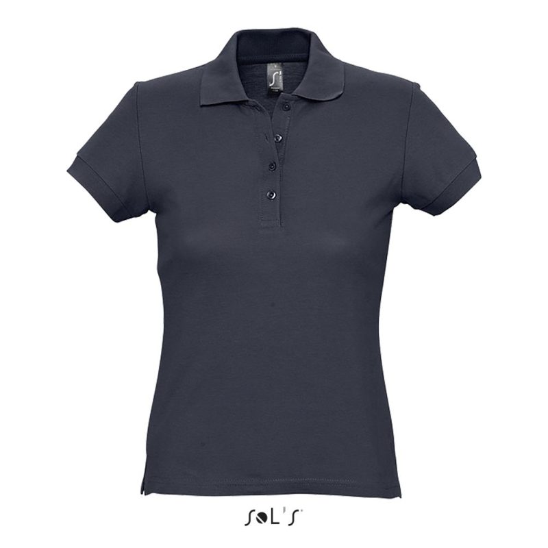 Polo De Manga Corta Para Mujer Passion Sols - Azul Marino - Sols