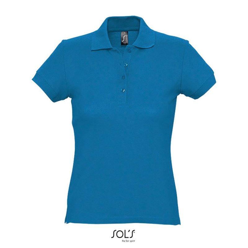Polo De Manga Corta Para Mujer Passion Sols - Aqua - Sols