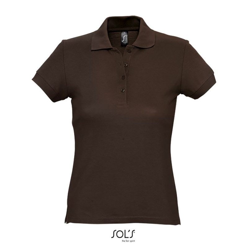 Polo De Manga Corta Para Mujer Passion Sols - Chocolate - Sols