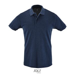 Polo Hombre Manga Corta Perfect Men Sols - Denim Jaspeado - Sols