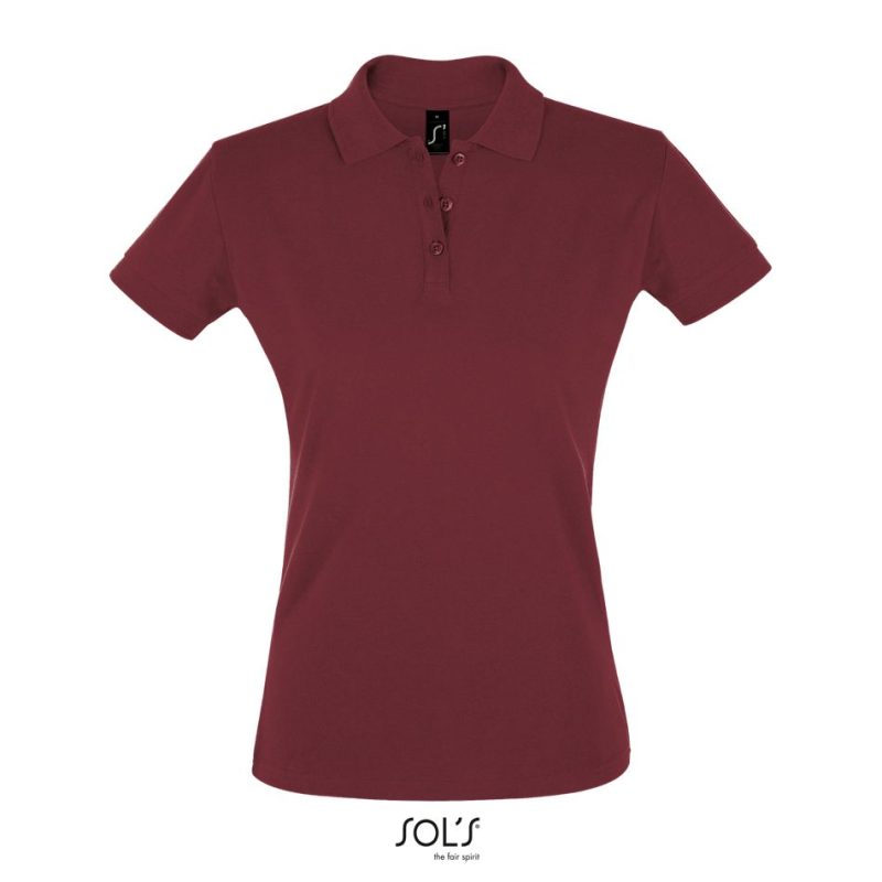 Polo Mujer Manga Corta Perfect Women Sols - Burdeos - Sols
