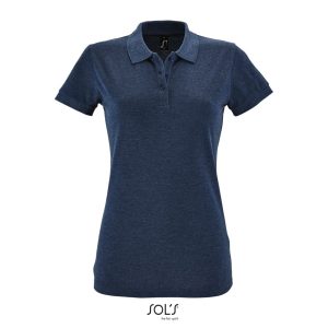 Polo Mujer Manga Corta Perfect Women Sols - Denim Jaspeado - Sols