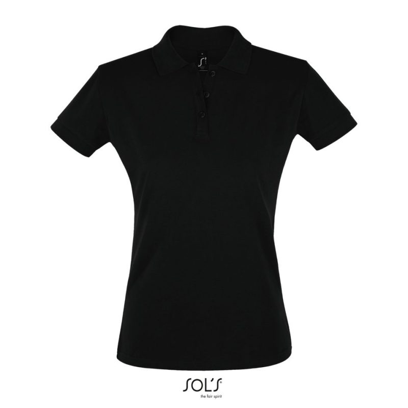 Polo Mujer Manga Corta Perfect Women Sols - Negro - Sols