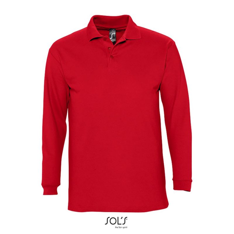 Polo Manga Larga Para Hombre Winter Ii Sols - Rojo - Sols
