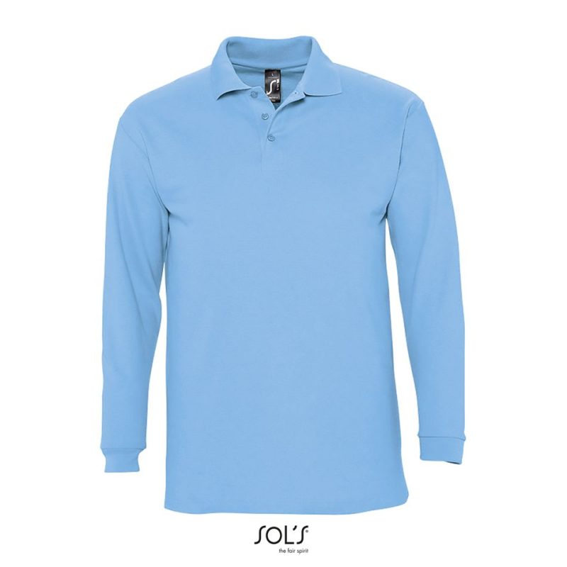 Polo Manga Larga Para Hombre Winter Ii Sols - Azul Cielo - Sols