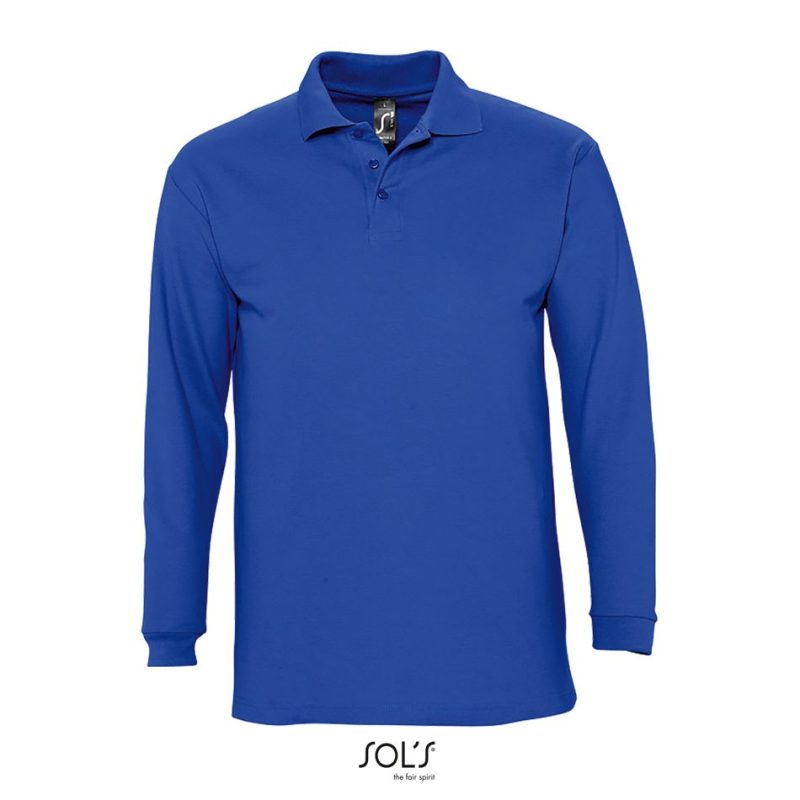 Polo Manga Larga Para Hombre Winter Ii Sols - Azul Royal - Sols
