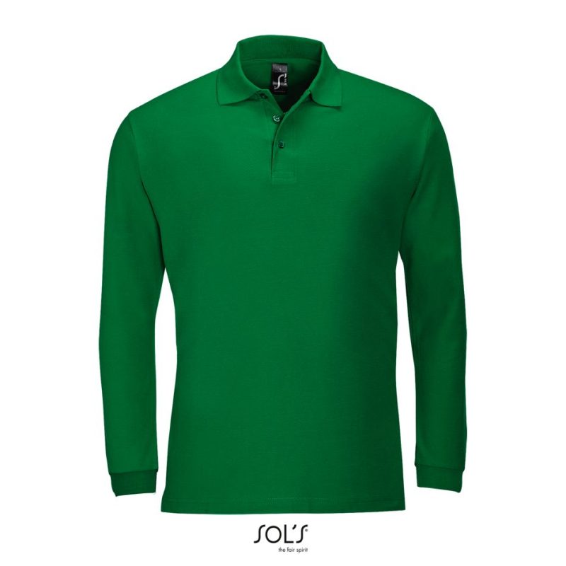 Polo Manga Larga Para Hombre Winter Ii Sols - Verde Pradera - Sols