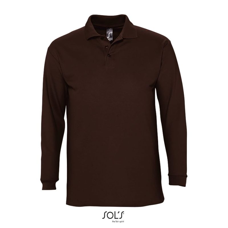 Polo Manga Larga Para Hombre Winter Ii Sols - Chocolate - Sols